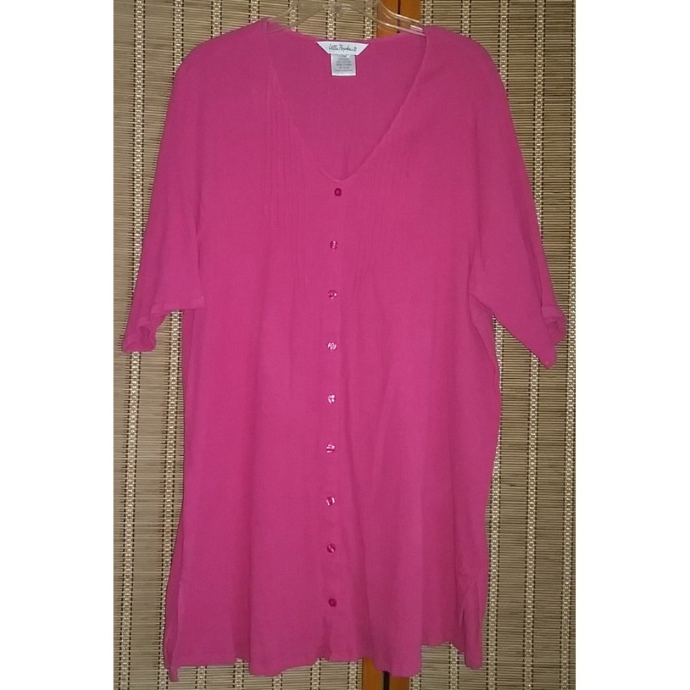 Ulla Popken Cotton Gauze Top - size 24/26